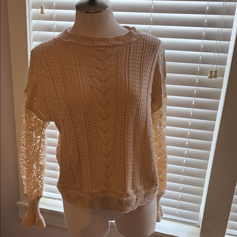 Elegant Cream Knit Sweater